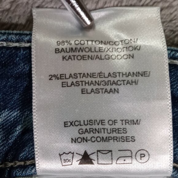 Silver Jeans Women 38x28, Tag 18x33 Suki Bootcut Blue Denim Stretch Western - Picture 12 of 13